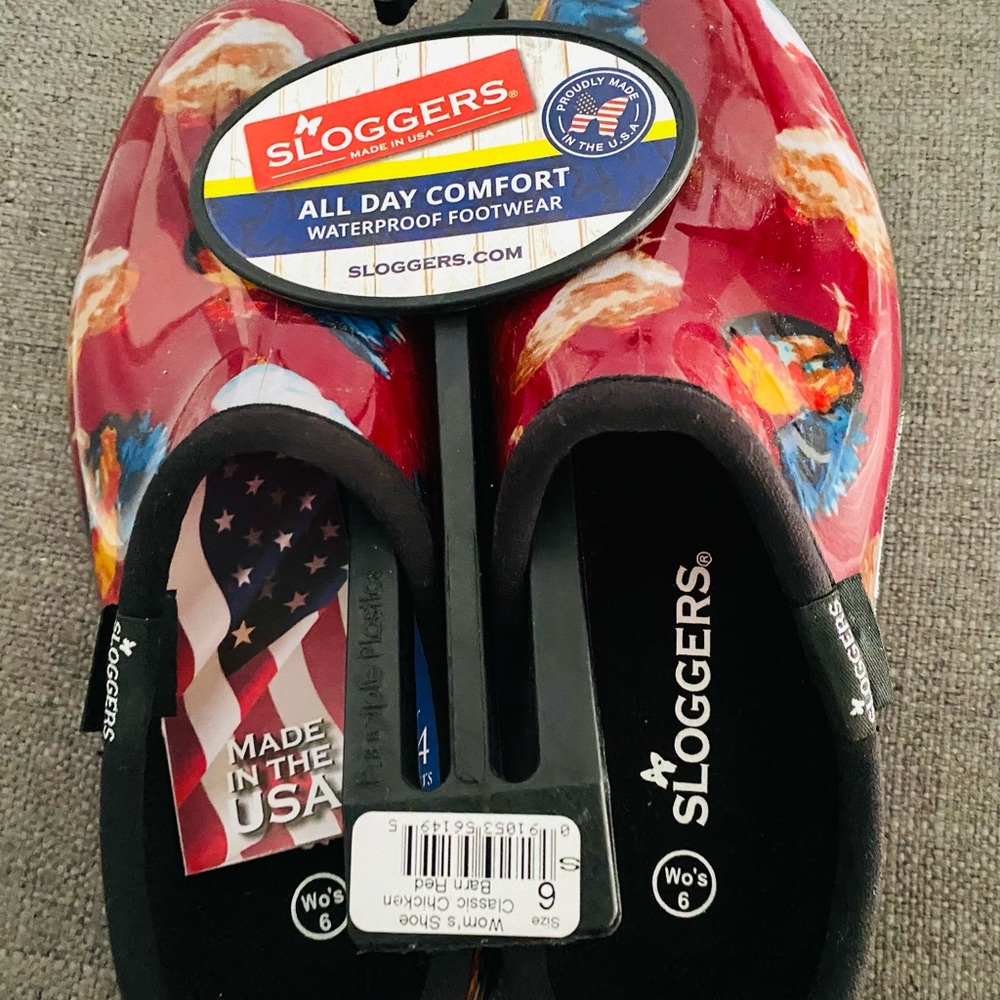 Sloggers Women's Garden Shoes Classic Chicken Sz 6